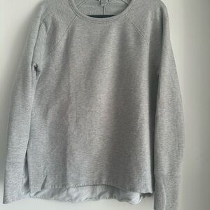 Athleta Heather 24/7 Gray Crewneck Top